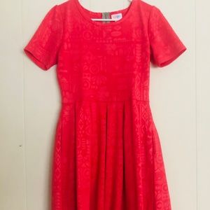 Lularoe Amelia dress - pink Aztec - small